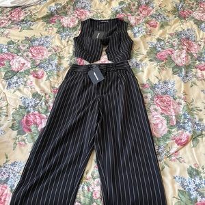 Plt matching suit set pinstripe